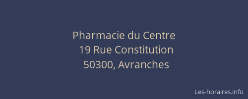 Pharmacie du Centre