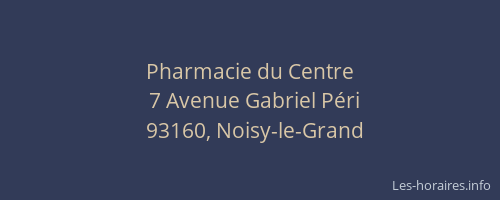 Pharmacie du Centre
