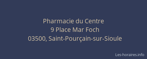 Pharmacie du Centre