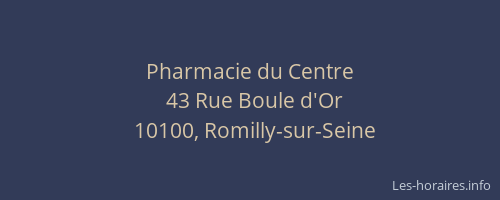 Pharmacie du Centre