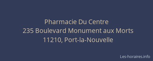 Pharmacie Du Centre