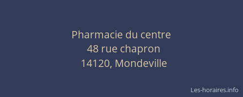 Pharmacie du centre