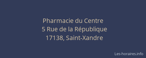 Pharmacie du Centre