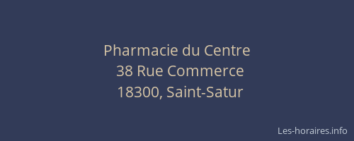 Pharmacie du Centre