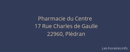 Pharmacie du Centre