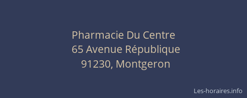 Pharmacie Du Centre