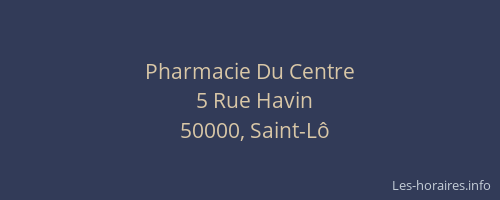 Pharmacie Du Centre