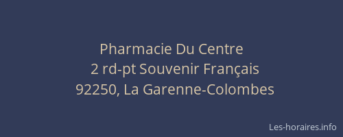 Pharmacie Du Centre