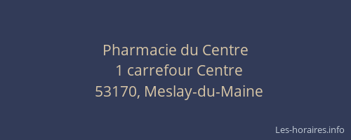 Pharmacie du Centre