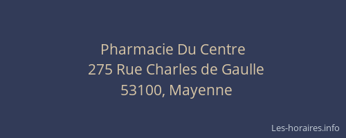 Pharmacie Du Centre