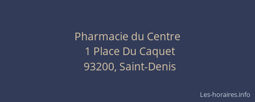 Pharmacie du Centre