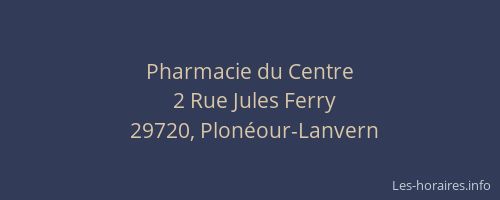 Pharmacie du Centre