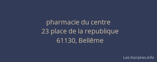 pharmacie du centre
