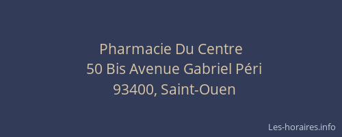 Pharmacie Du Centre