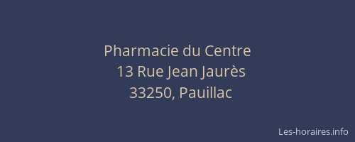 Pharmacie du Centre
