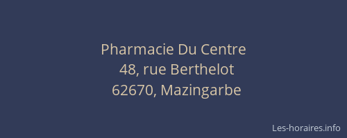 Pharmacie Du Centre