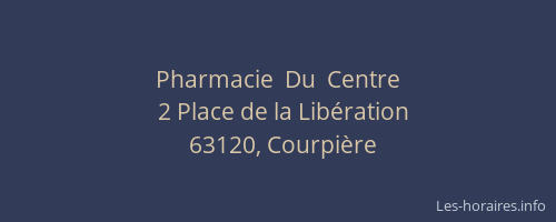 Pharmacie  Du  Centre