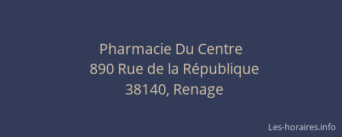 Pharmacie Du Centre
