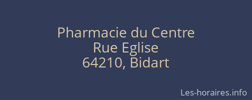 Pharmacie du Centre