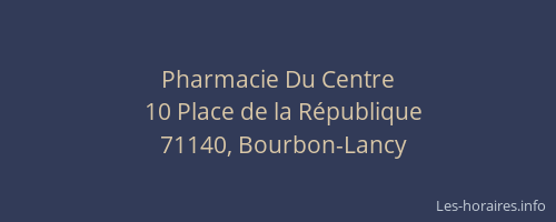 Pharmacie Du Centre