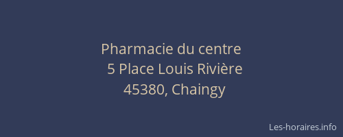 Pharmacie du centre