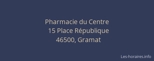 Pharmacie du Centre