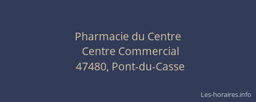 Pharmacie du Centre
