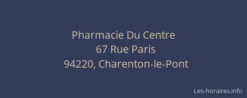 Pharmacie Du Centre