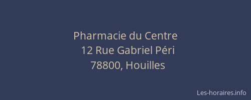 Pharmacie du Centre