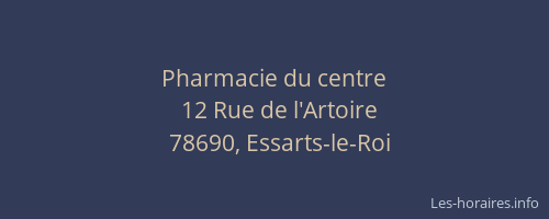 Pharmacie du centre