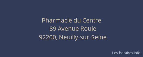 Pharmacie du Centre