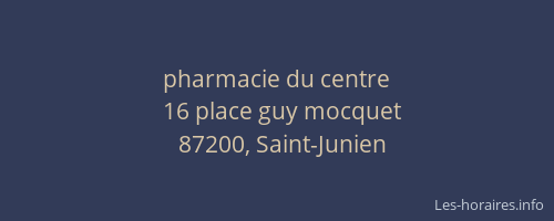 pharmacie du centre