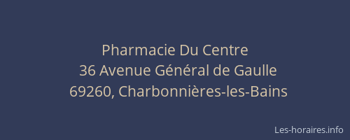 Pharmacie Du Centre