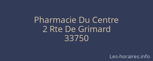 Pharmacie Du Centre