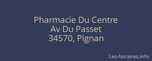 Pharmacie Du Centre