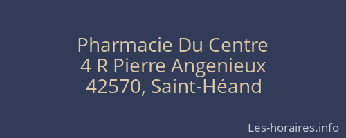 Pharmacie Du Centre