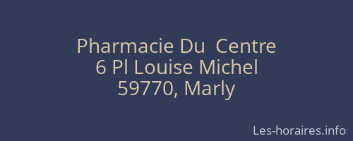 Pharmacie Du  Centre