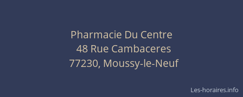Pharmacie Du Centre