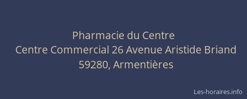 Pharmacie du Centre