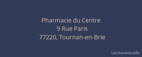 Pharmacie du Centre