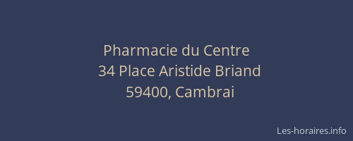 Pharmacie du Centre
