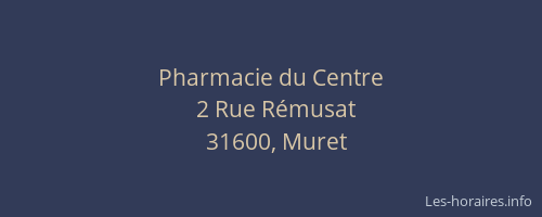 Pharmacie du Centre