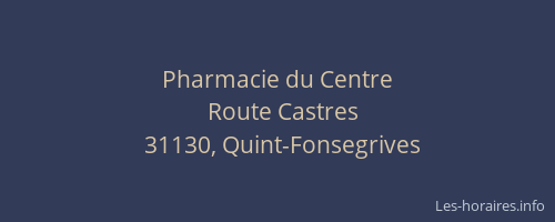 Pharmacie du Centre