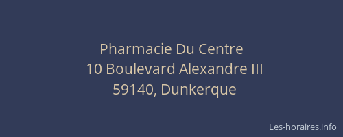 Pharmacie Du Centre