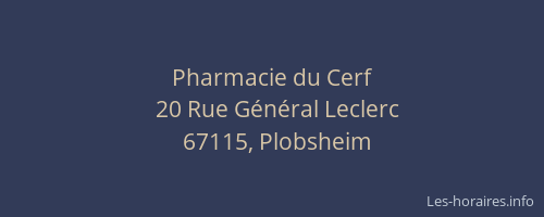 Pharmacie du Cerf