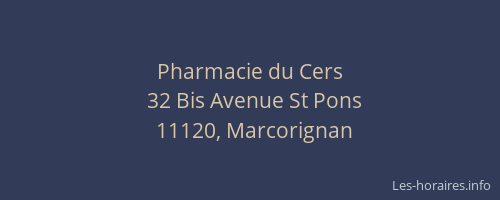 Pharmacie du Cers