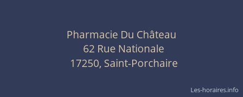 Pharmacie Du Ch&acirc;teau