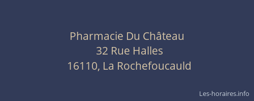 Pharmacie Du Ch&acirc;teau