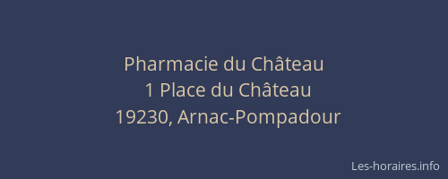 Pharmacie du Ch&acirc;teau