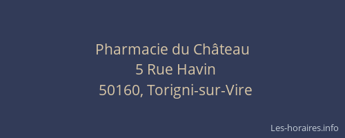 Pharmacie du Ch&acirc;teau